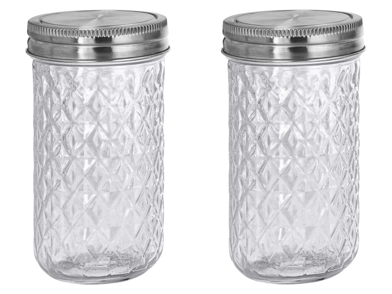 Silvercrest® Sada skleněných potravinových dóz (2dílná sada 350 ml)