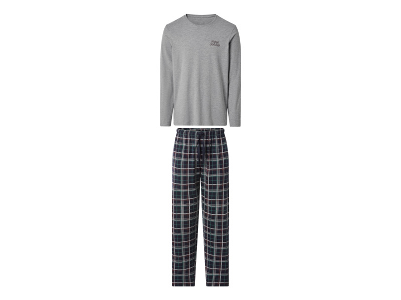Esmara MEN Pánské pyžamo (šedá / navy modrá, M (48/50))