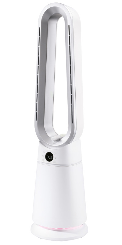 Tronic® Teplovzdušný ventilátor s LED osvětlením (bílá)
