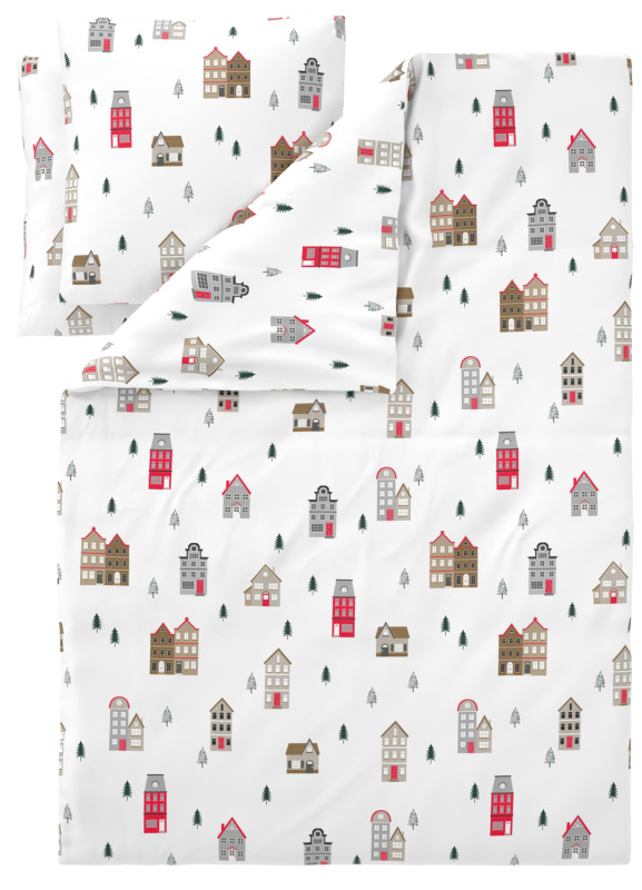 Livarno® Oboustranné ložní povlečení z jemného flanelu / ložní povlečení z jemného flanelu, 260 x 240 cm (dům)