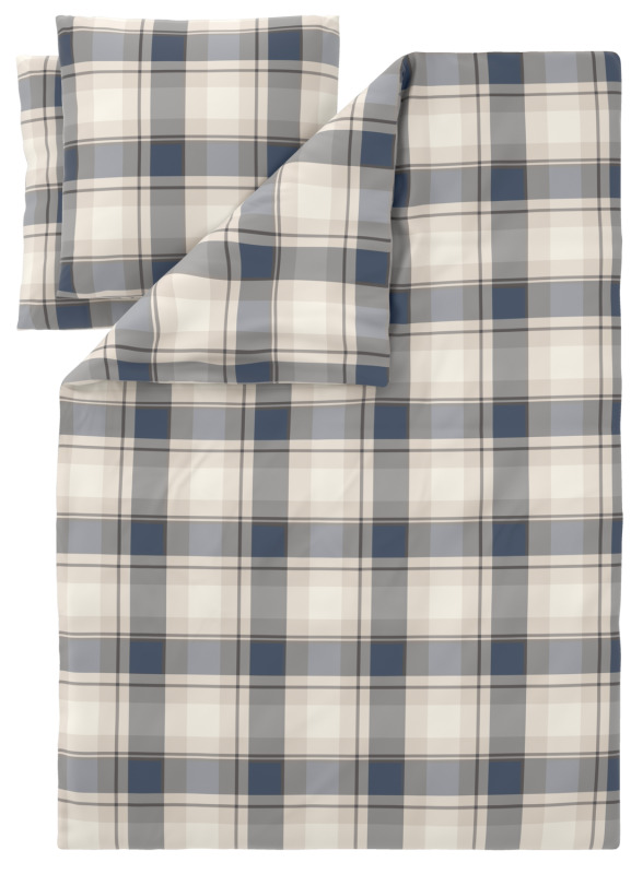 Livarno® Oboustranné ložní povlečení z jemného flanelu / ložní povlečení z jemného flanelu, 220 x 200 cm (modrá)