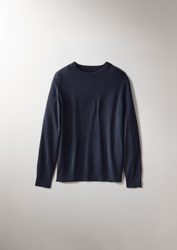 Esmara MEN Pánský svetr s příměsí kašmíru a merino vlny (navy modrá, S (44/46))
