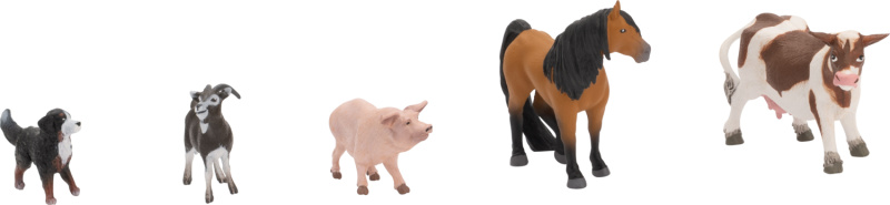 Lupilu® Sada figurek S, 5dílná (zvířata z farmy)