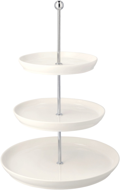 Silvercrest® Porcelánový etažér, 3patrový (kruhová)