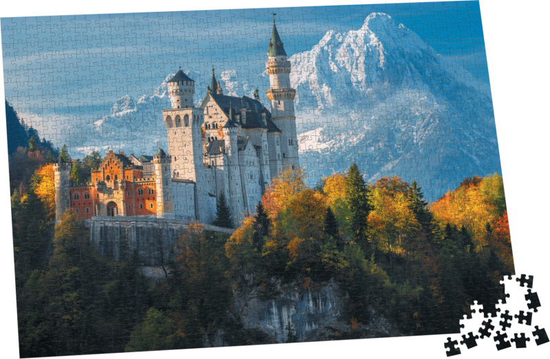 Lupilu® Puzzle, 1 000 dílků (zámek Neuschwanstein)