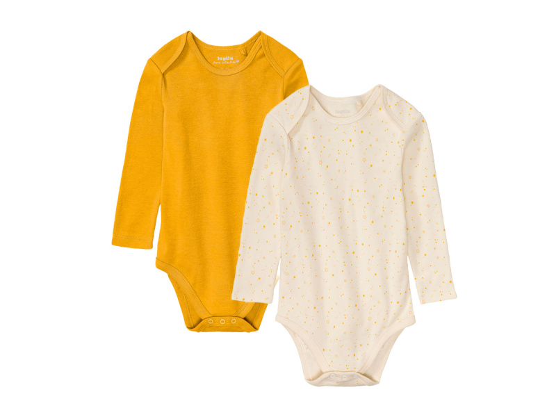 lupilu® Chlapecké body Bio, 2 kusy (klasické body 86/92, žlutá/bílá)
