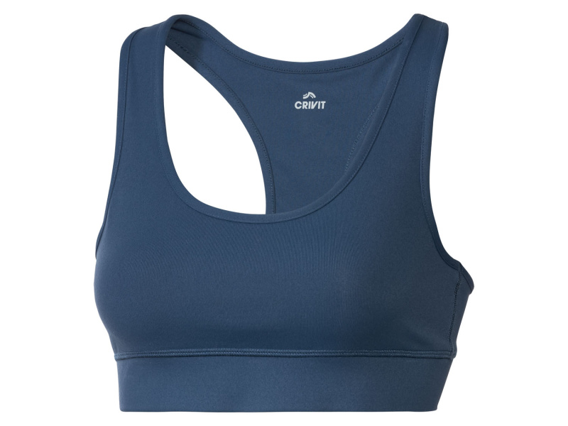 Crivit Dámská sportovní podprsenka, Medium Level (XS (32/34), modrá)