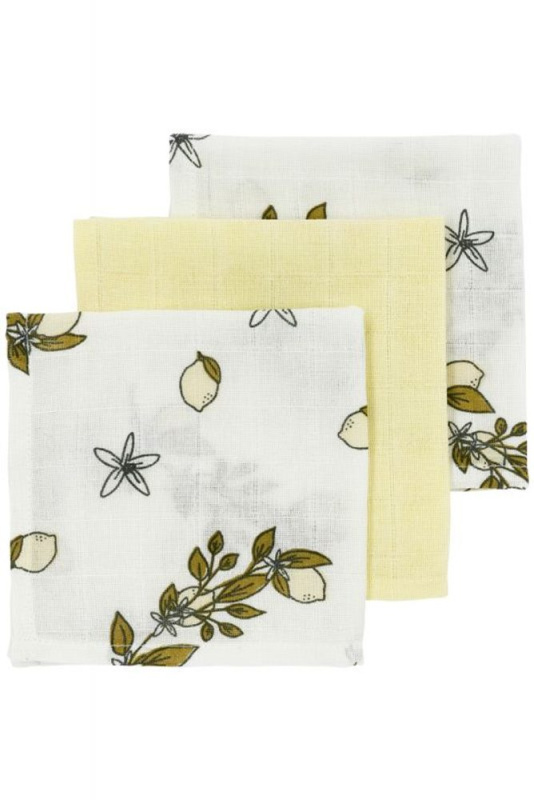 Meyco Mušelínová plena-žínka 3-balení - Lemon Soft yellow