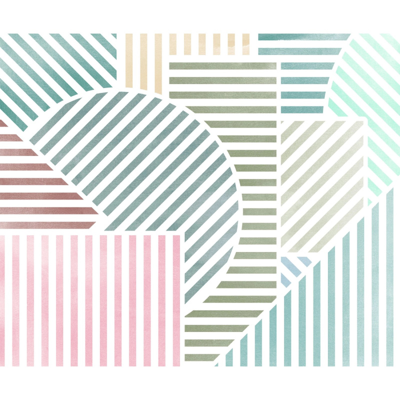 Komar Vliesová fototapeta Jeux de Lignes Bonbon 300 x 250 cm