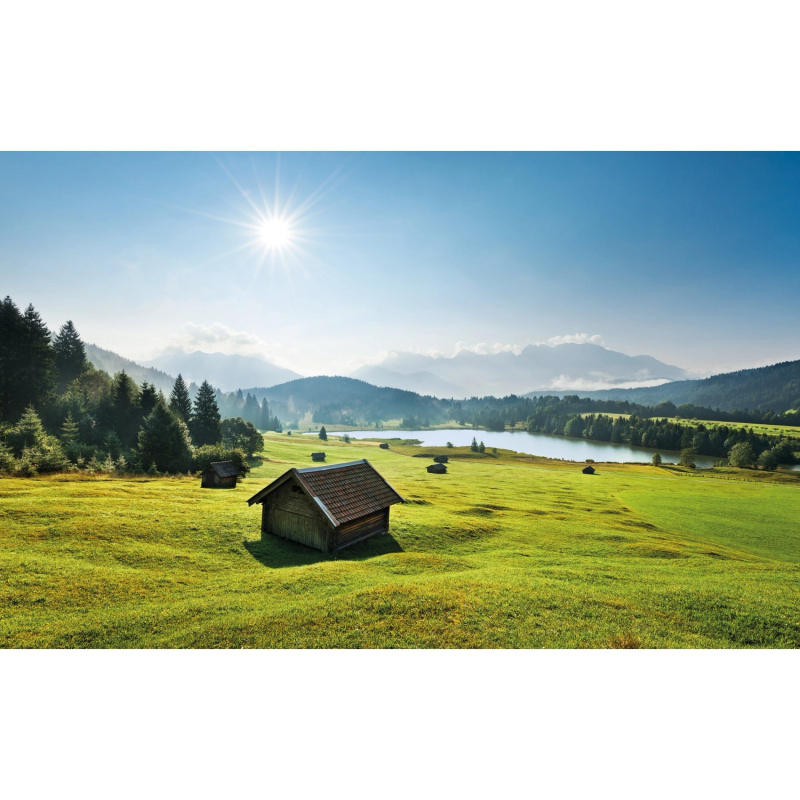 Komar Vliesová fototapeta Bergwiese vor Karwendel 450 x 280 cm