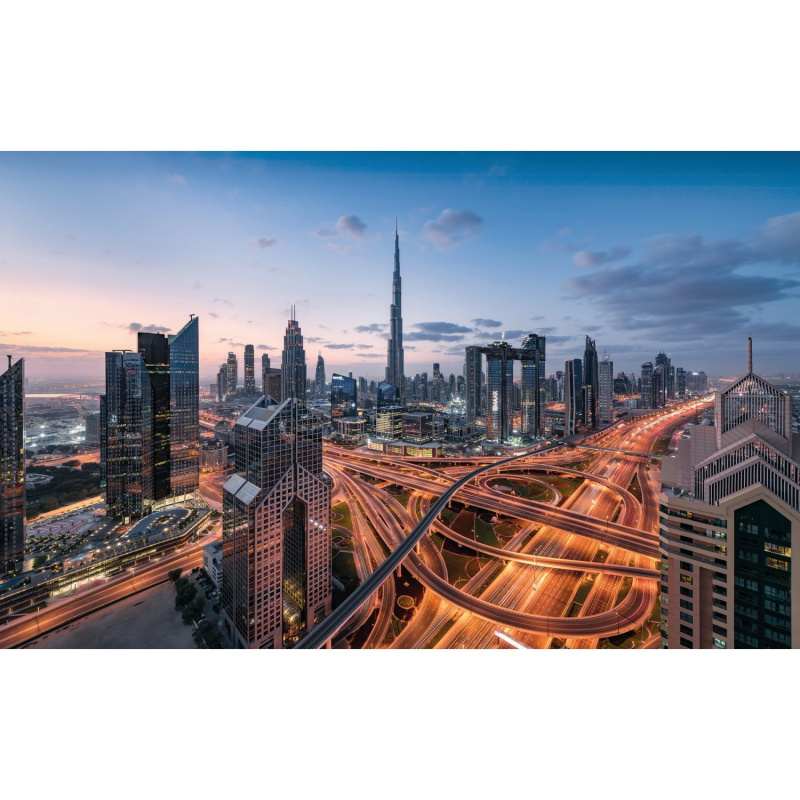 Komar Vliesová fototapeta Světla Dubaje, 450 x 280 cm