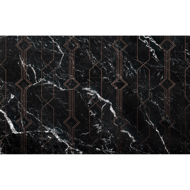 Komar Vliesová fototapeta Marble Black 400 x 250 cm