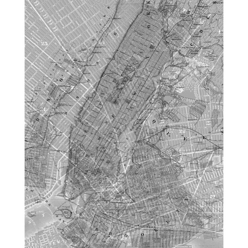 Komar Vliesová fototapeta NYC Map 200 x 250 cm