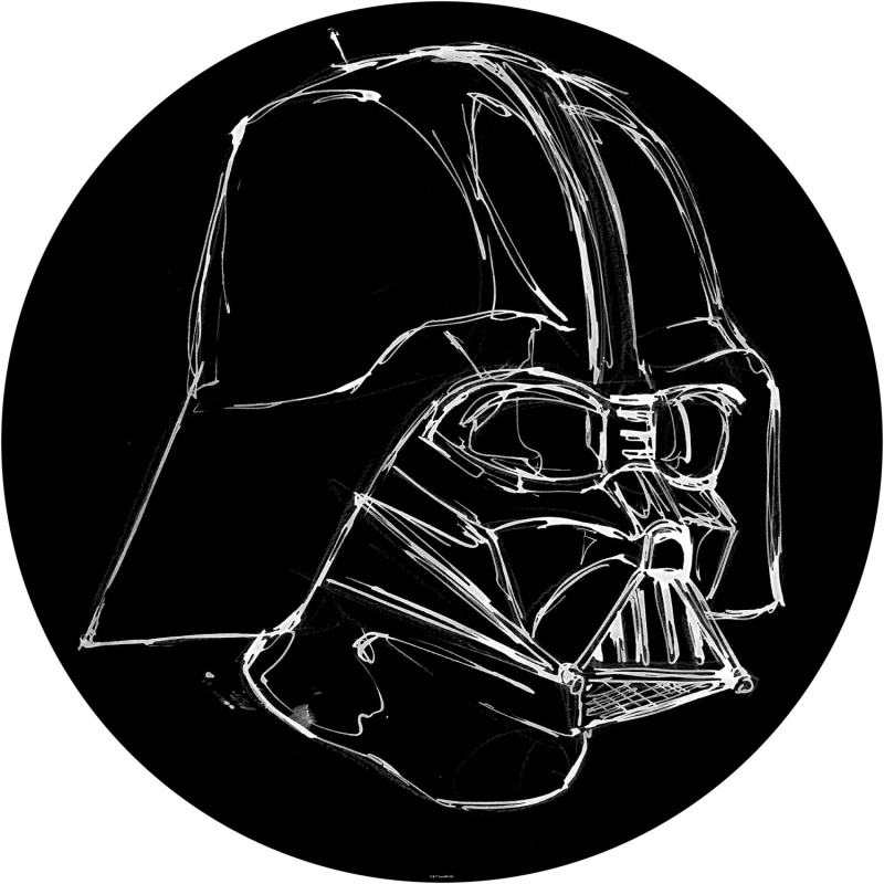 Komar Samolepicí vliesová fototapeta Dot Star Wars Ink Vader pr. 125 cm