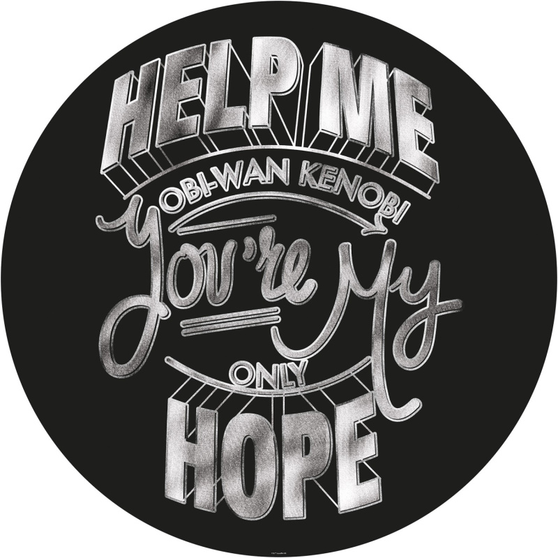 Komar Samolepicí vliesová fototapeta Dot Star Wars Help Me Obi pr. 125 cm