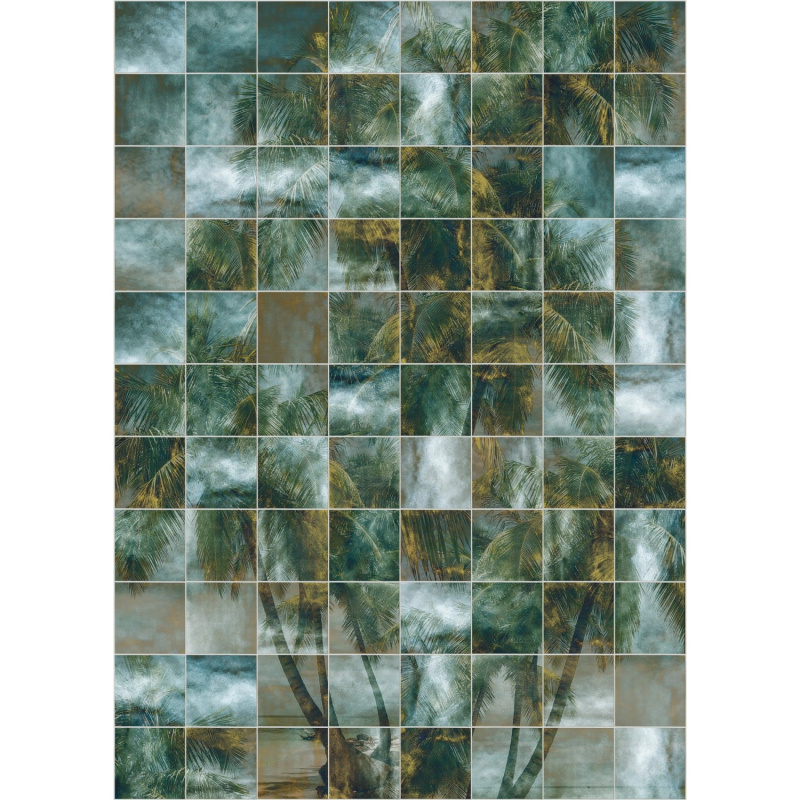 Komar Vliesová fototapeta Palm Puzzle 200 x 280 cm
