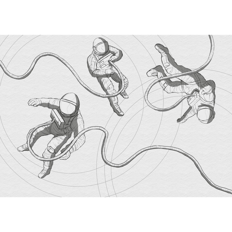 Komar Vliesová fototapeta Extraordinary Astronauts 400 x 280 cm