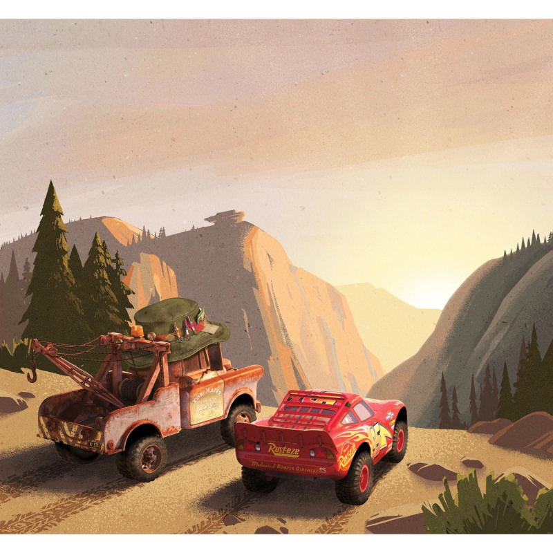 Komar Vliesová fototapeta Auta Sundown 300 x 280 cm