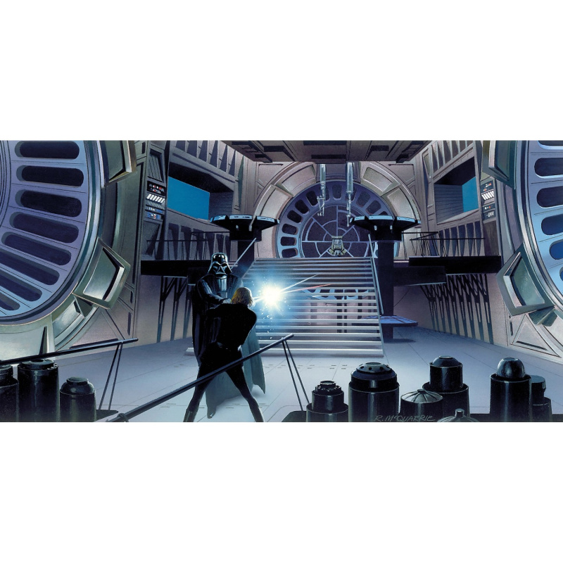 Komar Vliesová fototapeta Star Wars Classic RMQ Duell Throneroom 500 x 250 cm