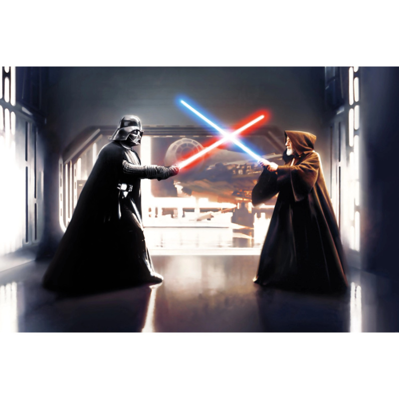 Komar Vliesová fototapeta Star Wars Vader vs. Kenobi 300 x 200 cm