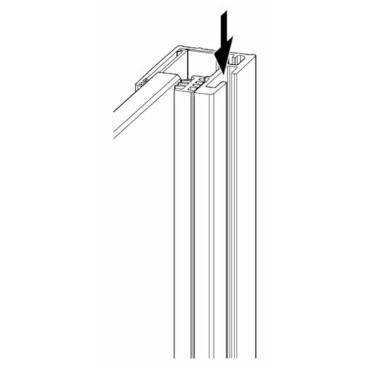 Hüppe Select+ profil černá, 1,97 m, sl3001123 SL3003123