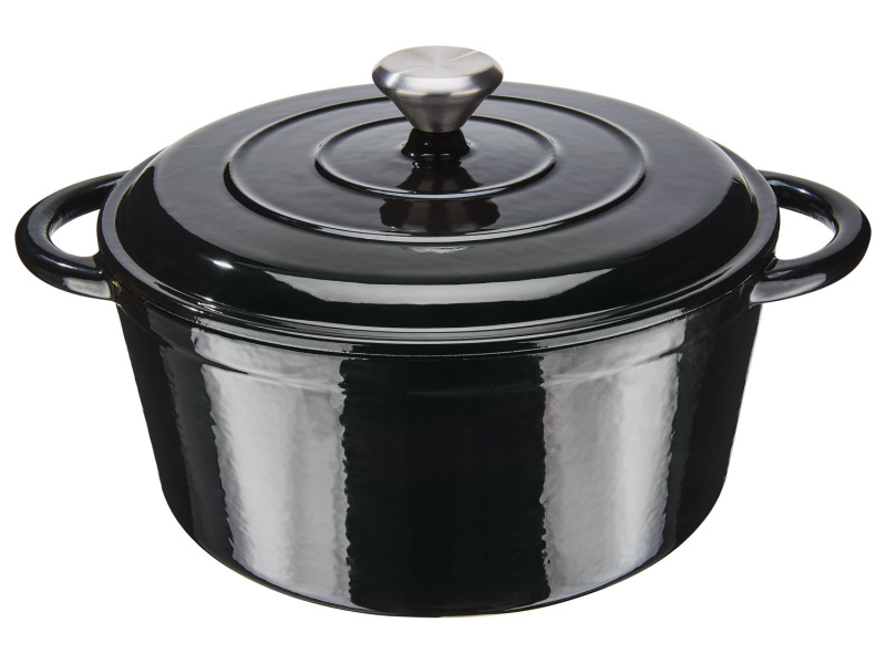 Ernesto® Litinový hrnec, Ø 25 cm (černá)