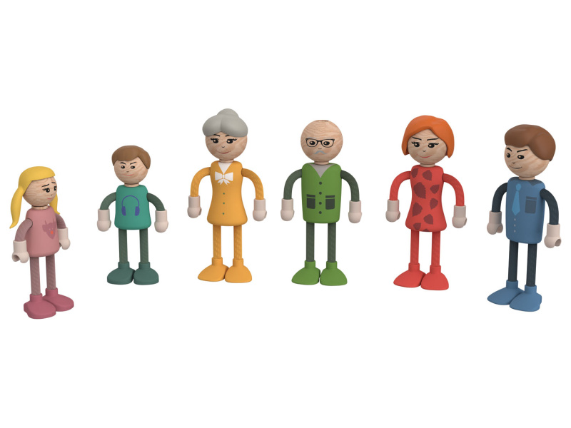 Playtive Dřevěný nábytek / Sada panenek (sada panenek)