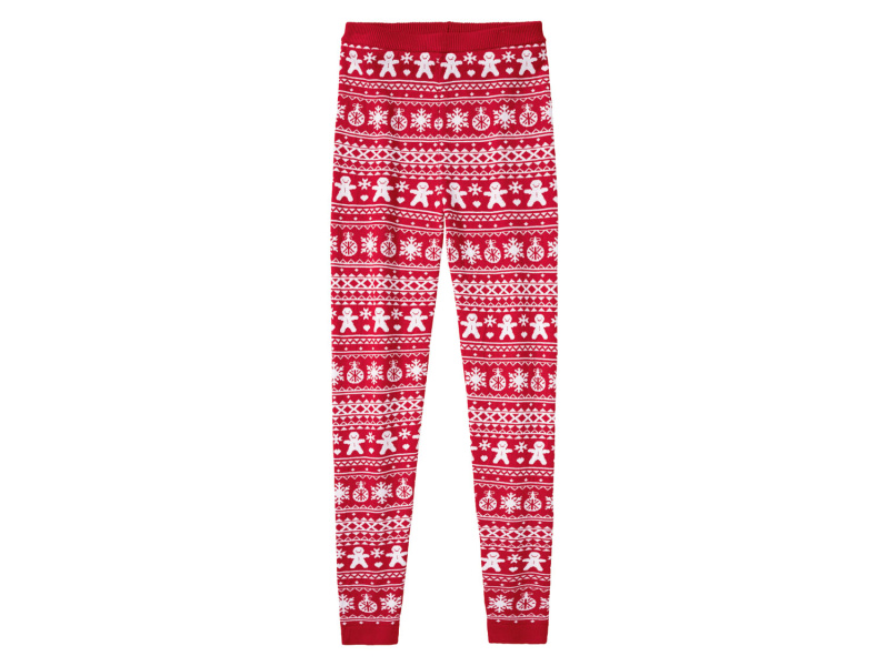 pepperts!® Dívčí vánoční pletené legíny (134/140, červený)