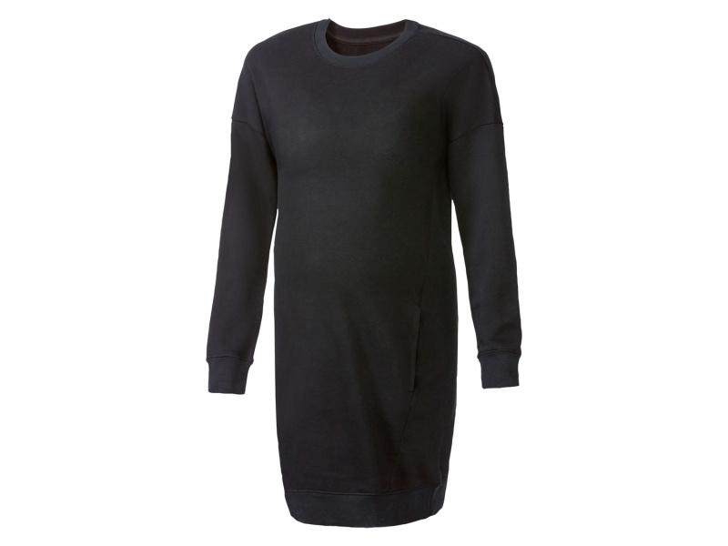 esmara® Dámské těhotenské teplákové šaty (XL (48/50), černá)