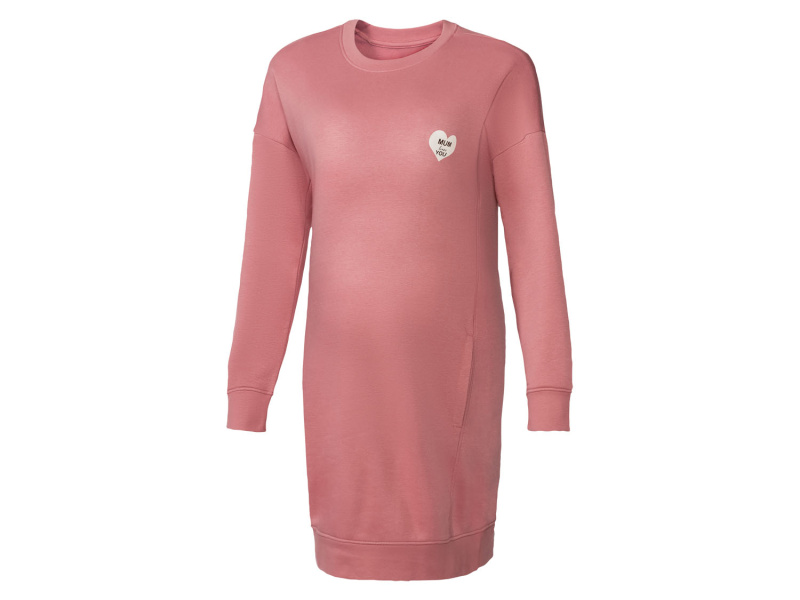 esmara® Dámské těhotenské teplákové šaty (XL (48/50), růžová)