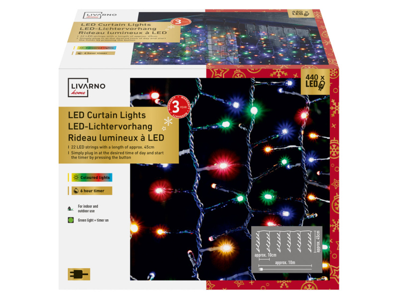 Livarno home Světelný LED řetěz, 440 LED (barevná)