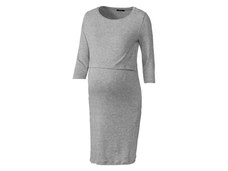 esmara® Dámské těhotenské šaty (S (36/38), šedá)