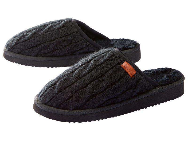 esmara® Dámské pantofle z jehněčí kožešiny (36, černá)