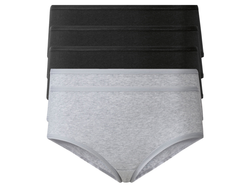 esmara® Dámské kalhotky, 5 kusů (Xs(32/34), černá/šedá)