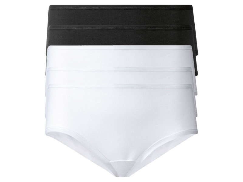 esmara® Dámské kalhotky, 5 kusů (M(40/42), černá/bílá)