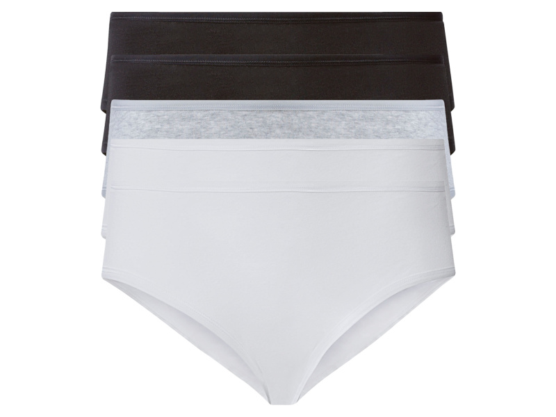 esmara® Dámské kalhotky Xxl, 5 kusů (Xxl (52/54), černá/šedá/bílá)