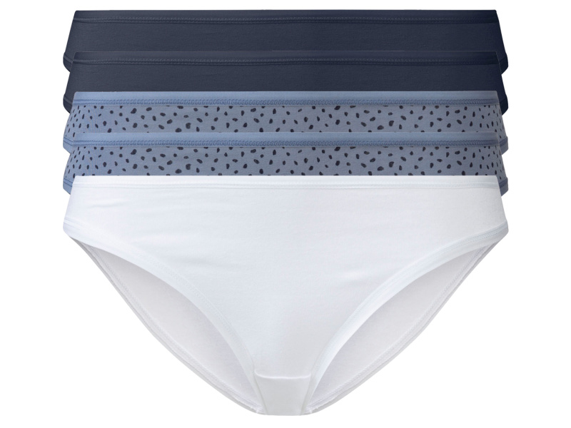 esmara® Dámské kalhotky, 5 kusů (námořnická modrá/modrá/bílá, S(36/38))
