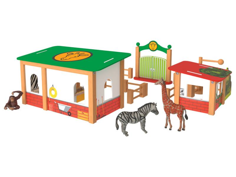 Playtive Dřevěná zoologická zahrada