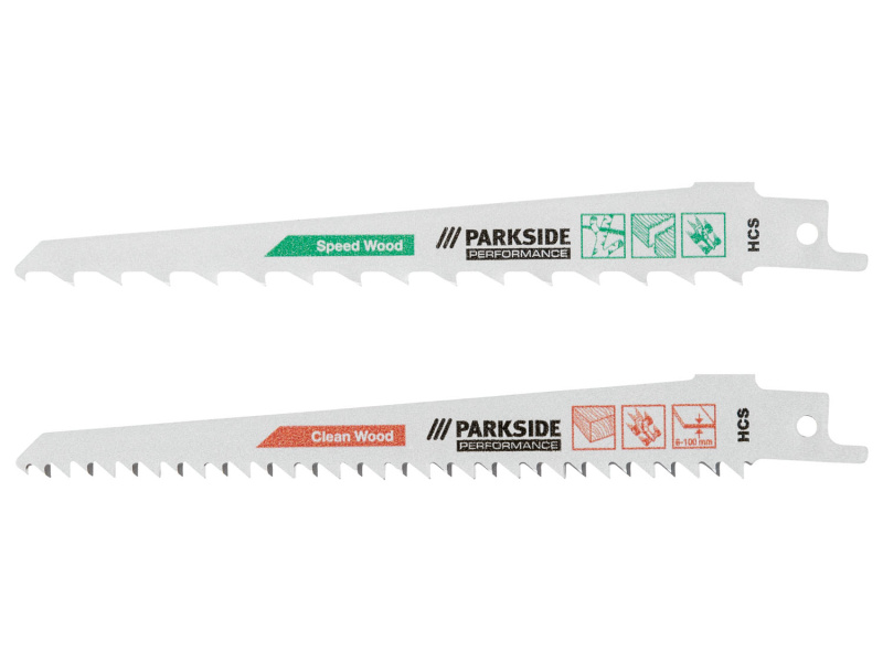 Parkside Performance® Sada pilových listů pro pilu ocasku Pfszp 3 A1, 2dílná (dřevo / plast)