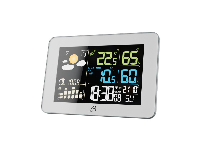 Auriol® Bezdrátová meteostanice s barevným displejem (bílá)