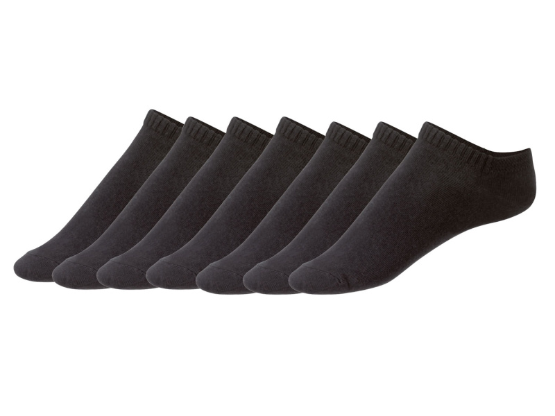 esmara® Dámské nízké ponožky Bio, 7 párů (černá, 35-38)