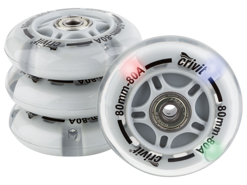 Crivit Kolečka na in-line brusle 72 / 80 / 84 / 90 mm (Led 80 mm)