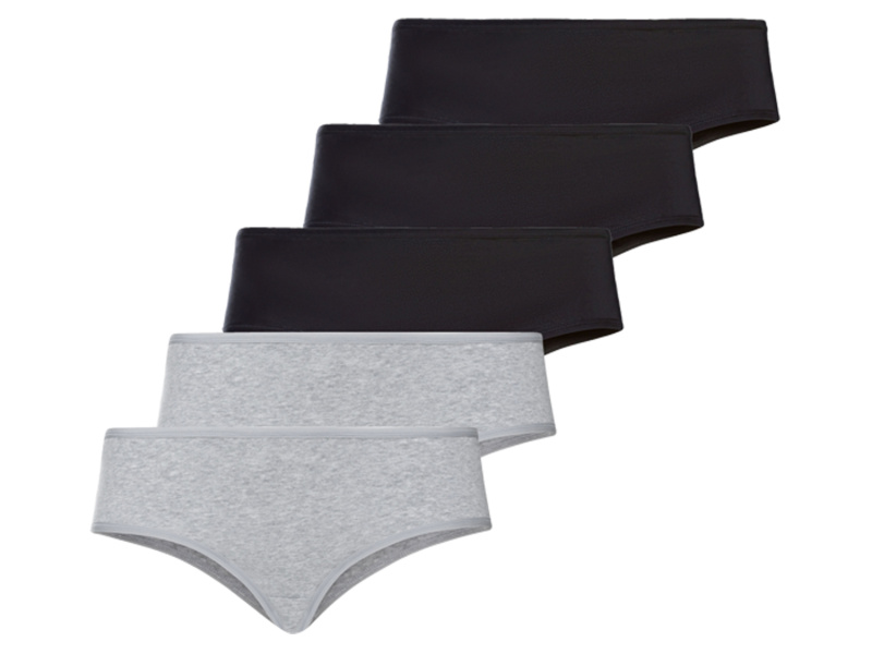 esmara® Dámské kalhotky Xxl, 5 kusů (Xxl (52/54), černá/šedá)