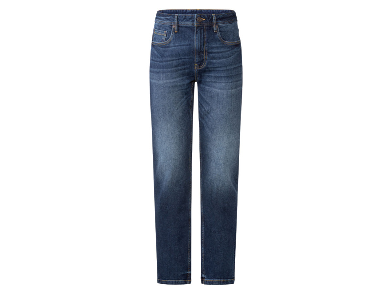 Livergy® Pánské džíny "Straight Fit", 3 délky (50 (34/34), tmavě modrá)