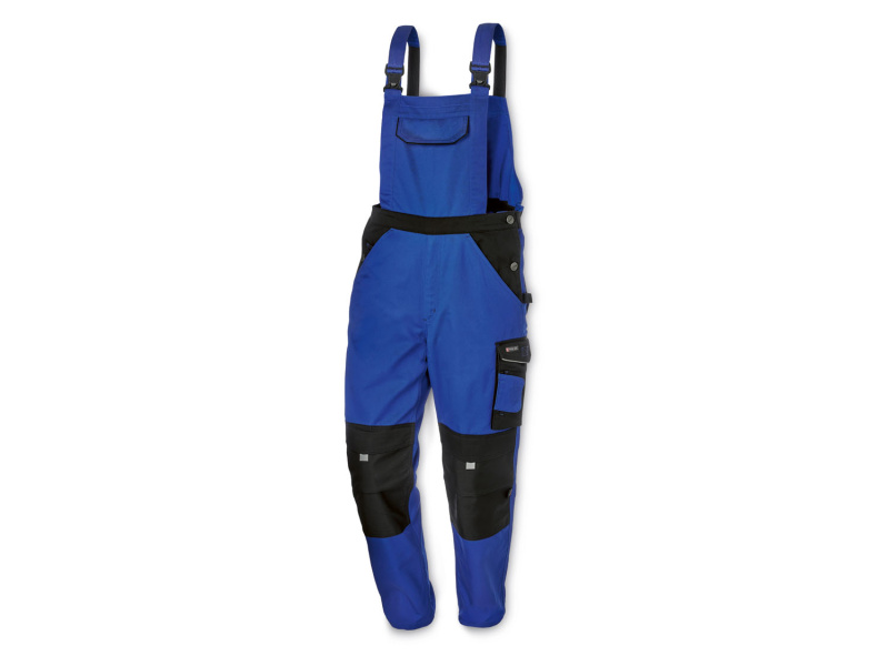 Parkside Performance® Pánské pracovní kalhoty s laclem (50, modrá/černá)