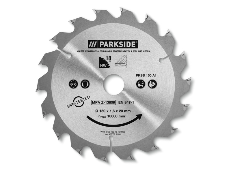 Parkside® Pilový kotouč pro ruční okružní pily Pksb 150 A1, 150 mm (18 zubů)