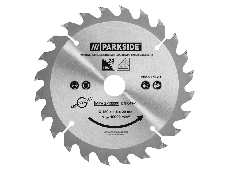 Parkside® Pilový kotouč pro ruční okružní pily Pksb 150 A1, 150 mm (24 zubů)