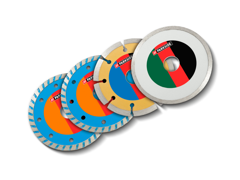 Parkside® Sada diamantových / řezných kotoučů Pwszts 1, Ø 115 mm (diamantové řezné kotouče, 4dílná sada)