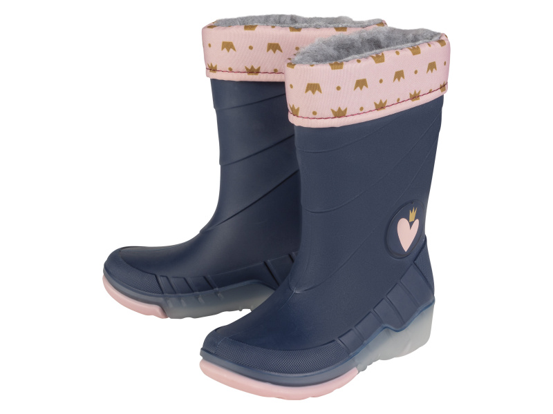 lupilu® Dívčí svíticí holínky s podšívkou (24/25, navy modrá)