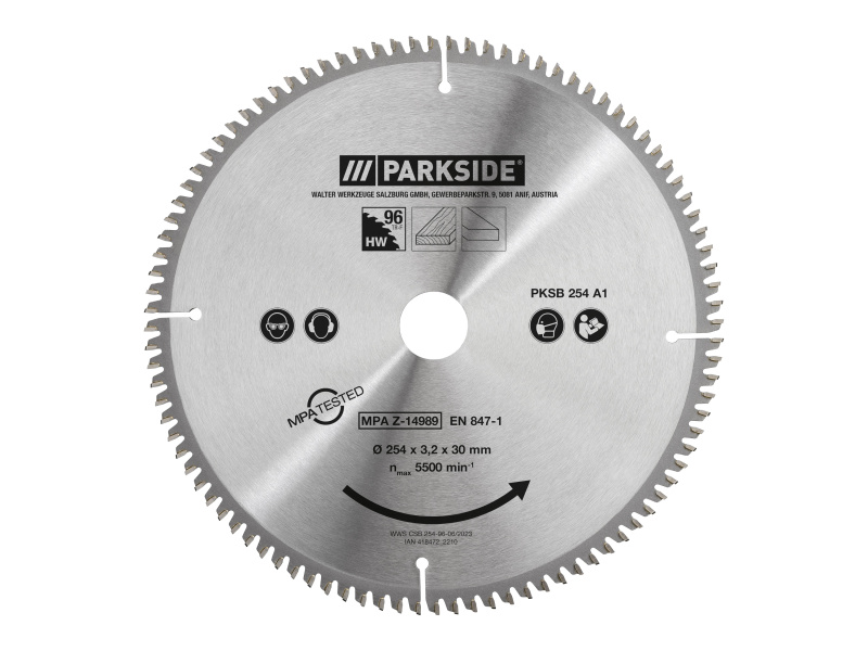 Parkside® Pilový kotouč, 254 mm Pksb 254 A1 (kotouč Multi Exterior)